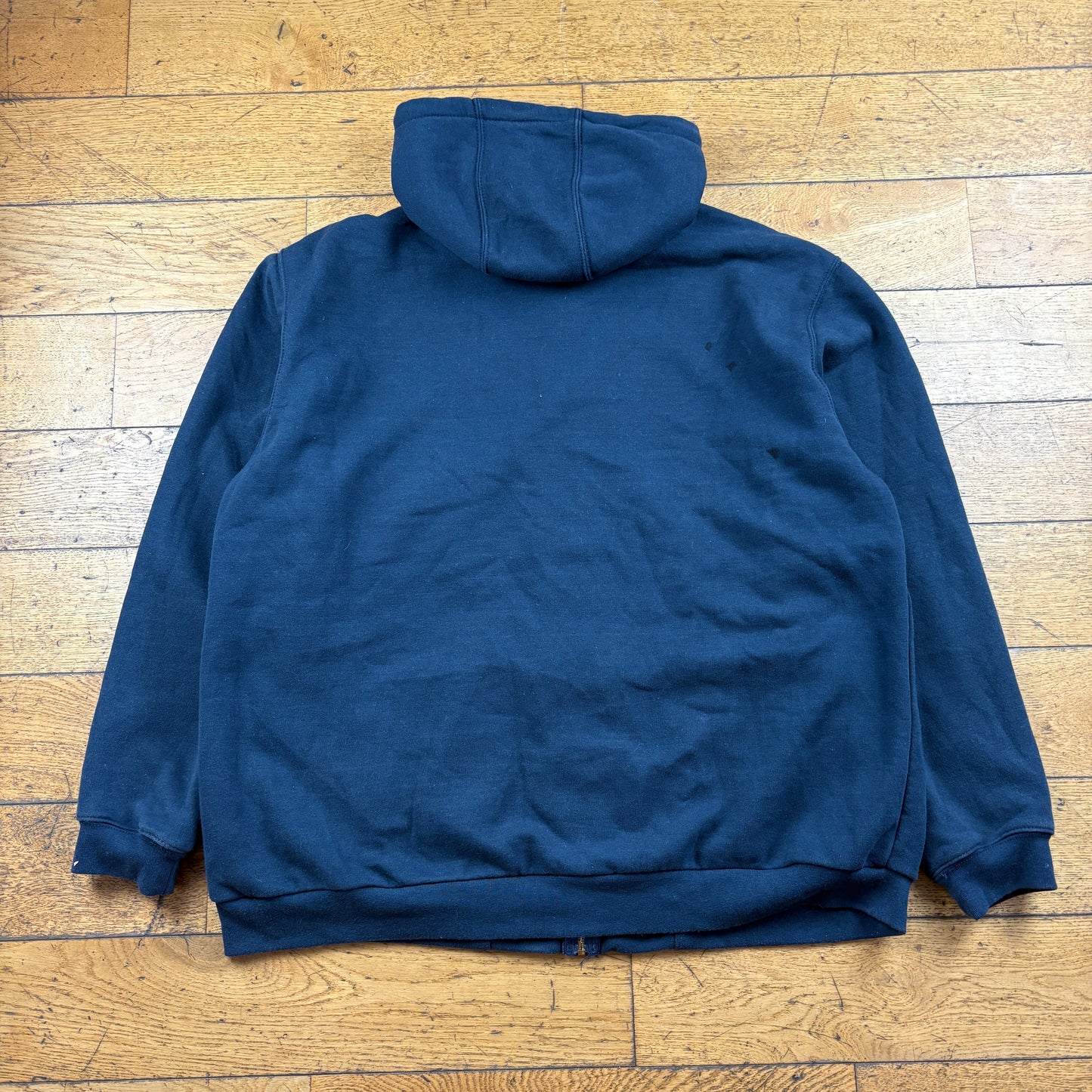 Vintage Carhartt Navy Zip Hoodie Sweatshirt - XXL
