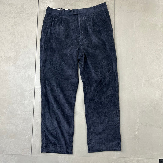 Vintage navy cordury cords baggy trousers - 38W