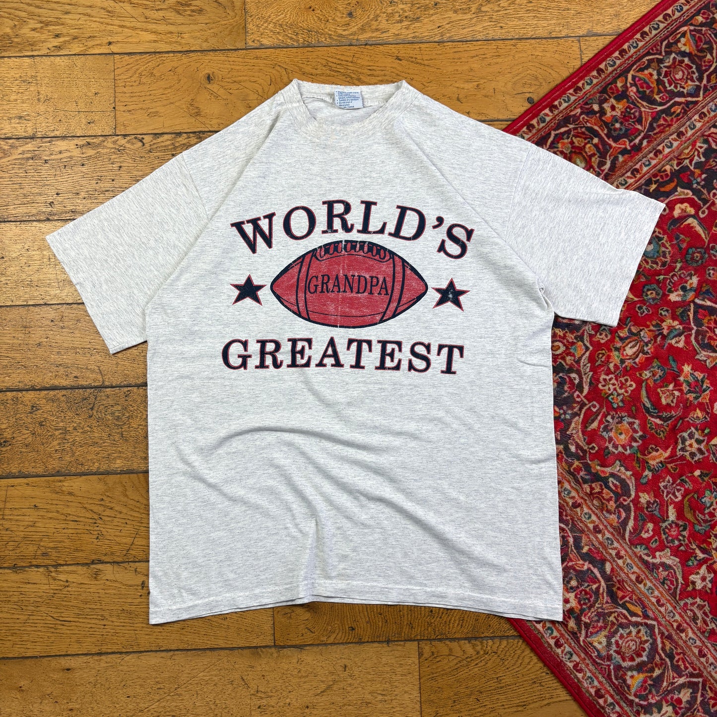 Vintage 90s Grandpa Grey Funny Single Stitch Graphic T-Shirt - XL