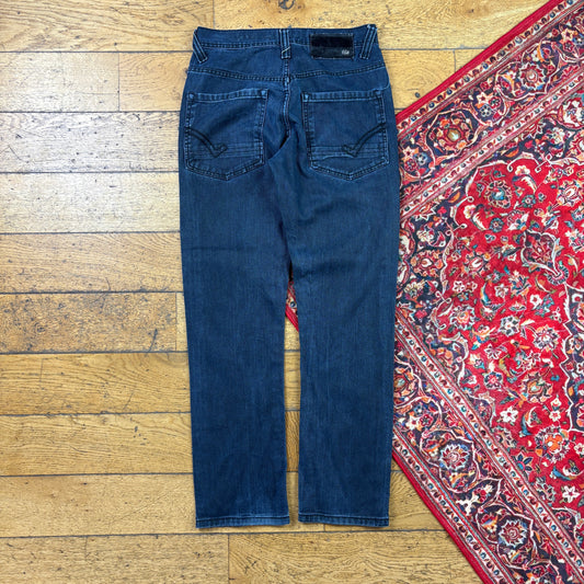 Vintage Ecko Unltd Embroidered Y2K Hip Hop Blue Straight Jeans - 30