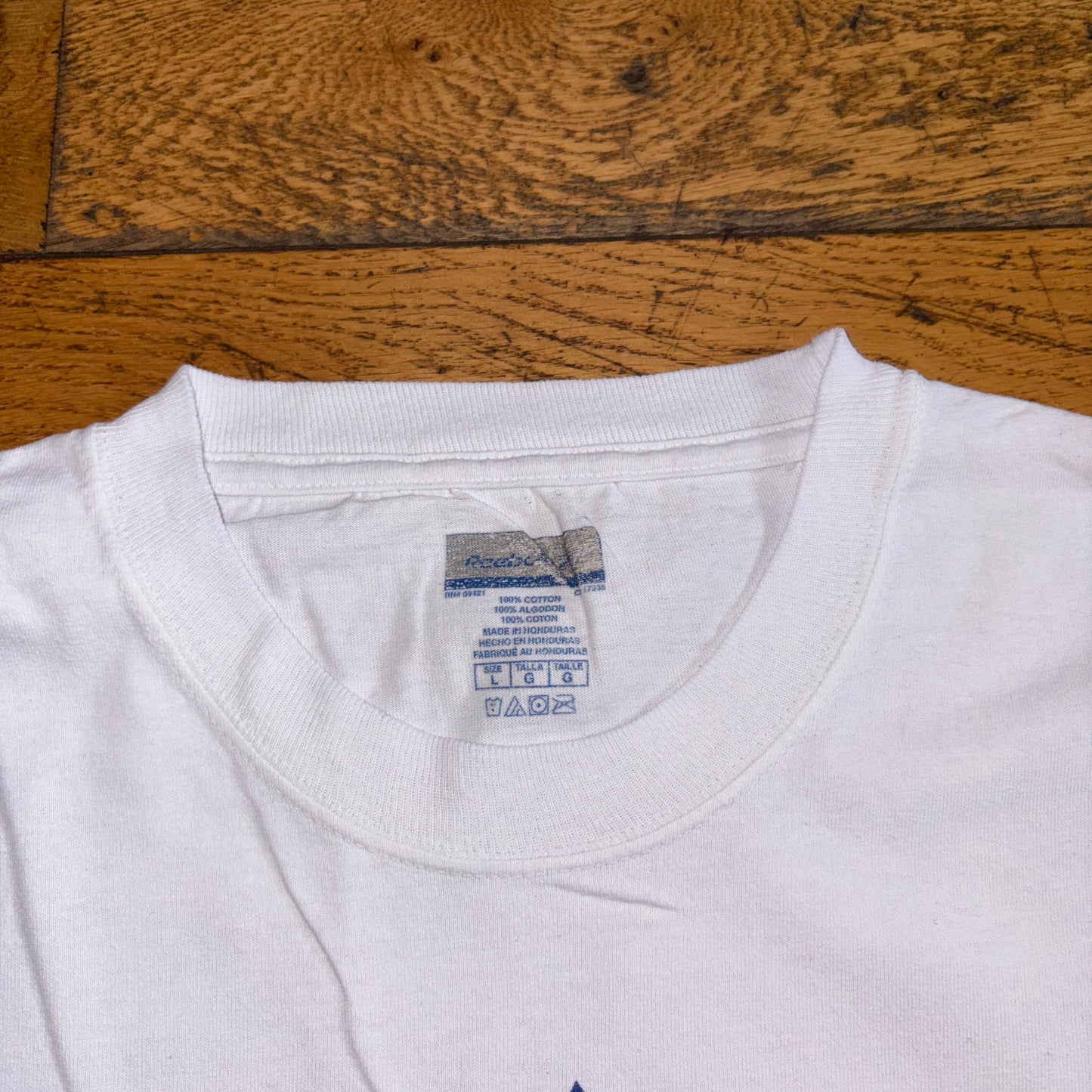 Vintage Reebok 05 NFL Steelers White Graphic T-Shirt - L