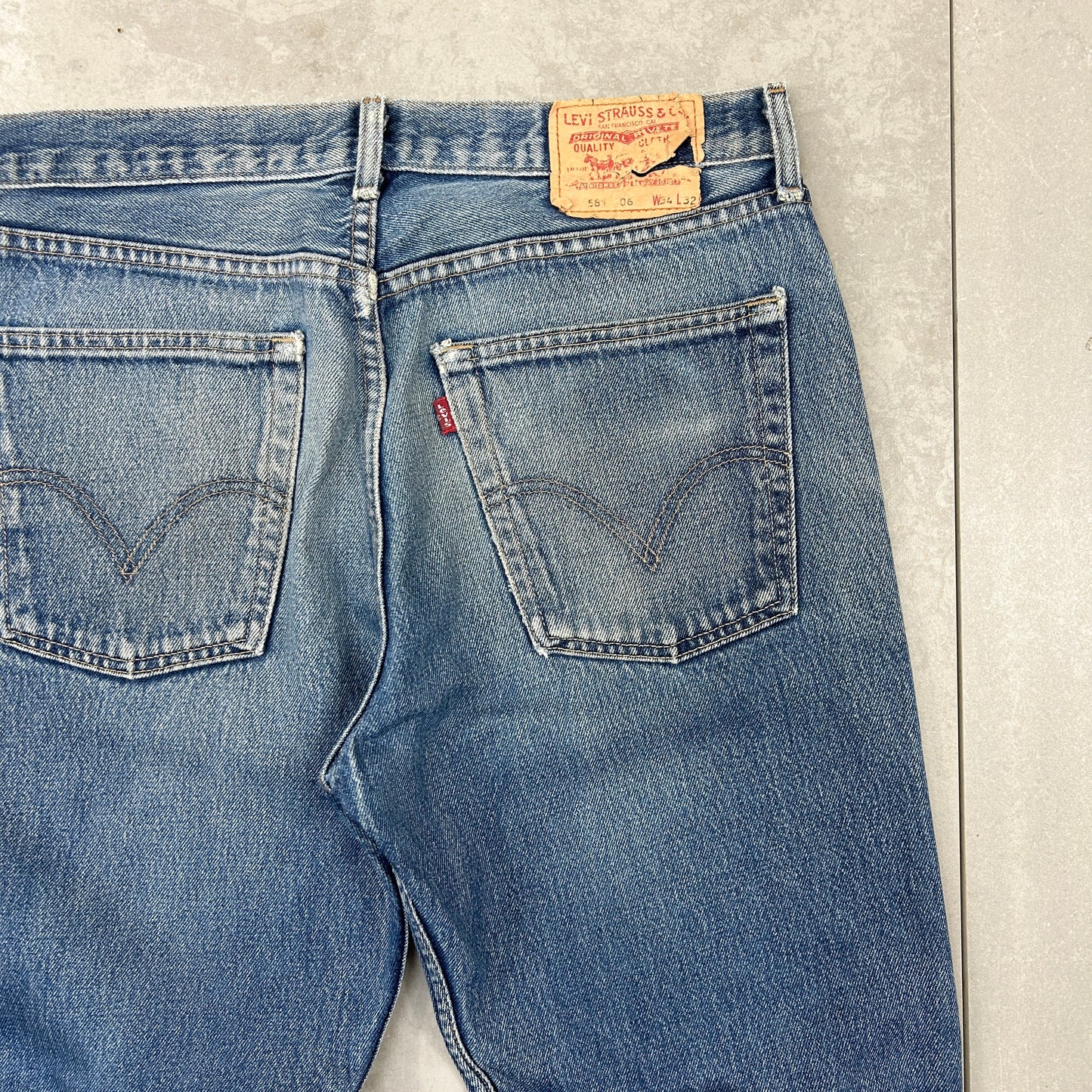 Vintage Levis Straight Blue Denim Jeans - 34