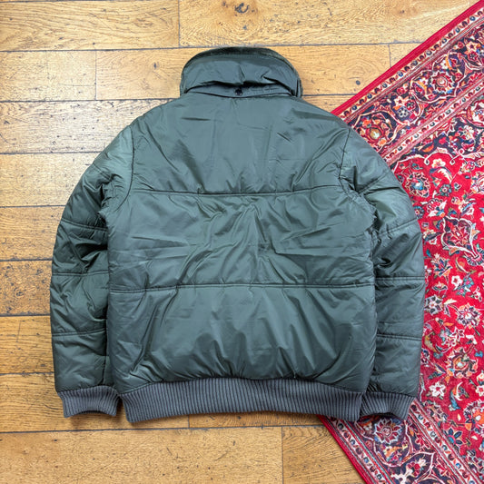 Vintage Green Pilot Aviator Bomber Jacket - XL