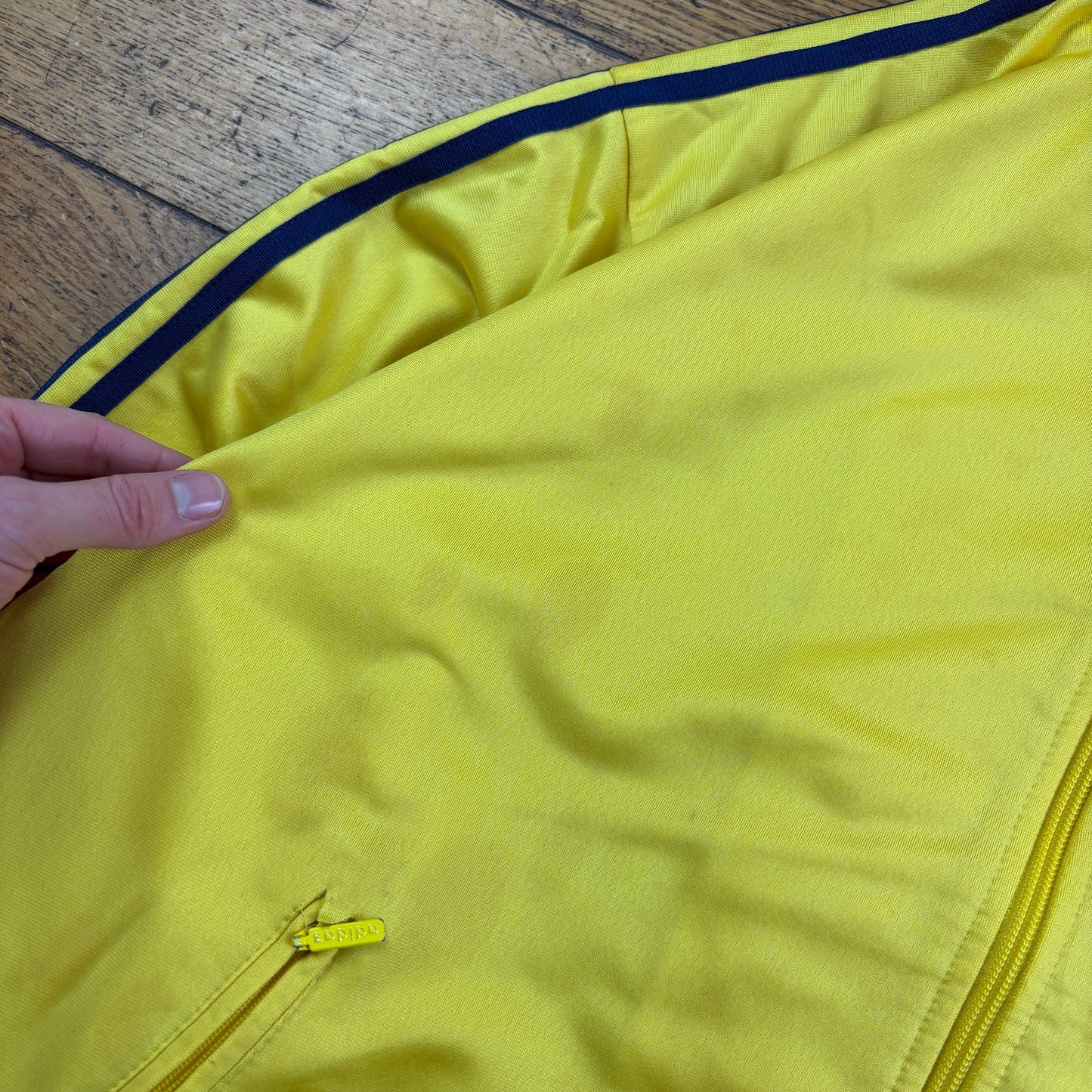 Vintage 90s Adidas Yellow Tracksuit Track Shell Windbreaker Jacket - L