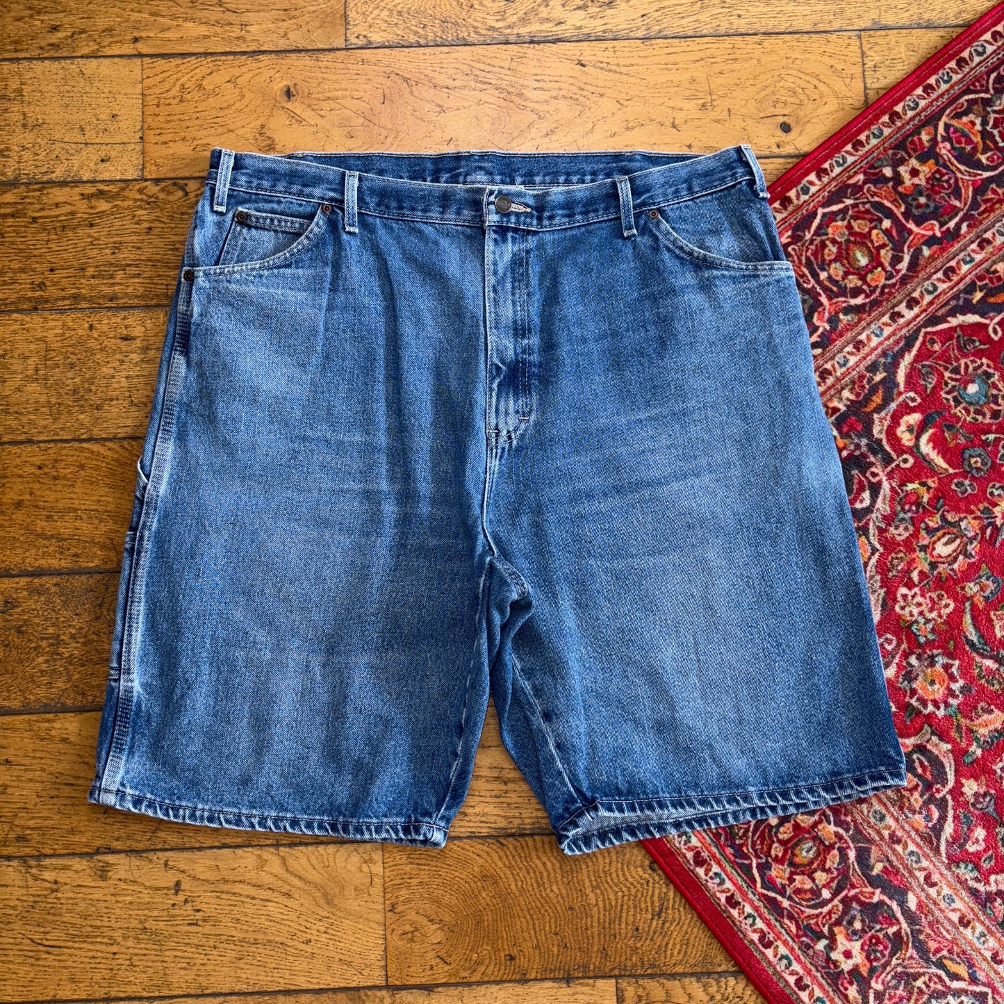 Vintage Dickies Workwear Carpenter Baggy Blue Shorts - 40