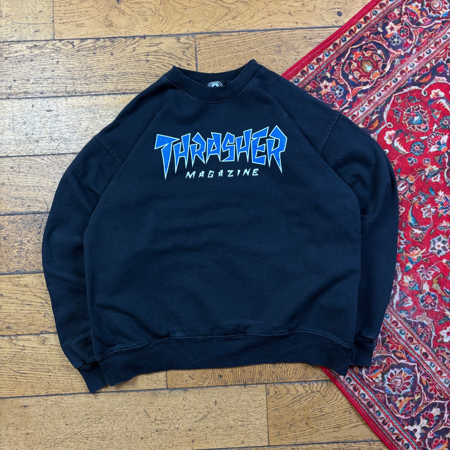 Vintage Thrasher Black Skate Sweatshirt - M