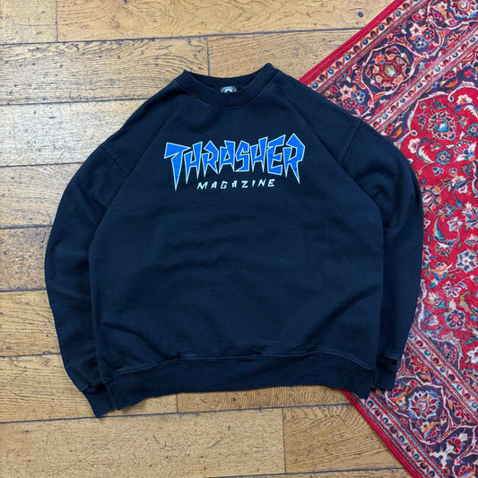 Vintage Thrasher Black Skate Sweatshirt - M