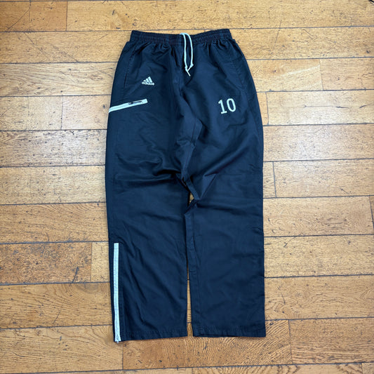 Vintage Adidas Black Baggy Tracksuit Sweatpants Track Pants Bottoms - M