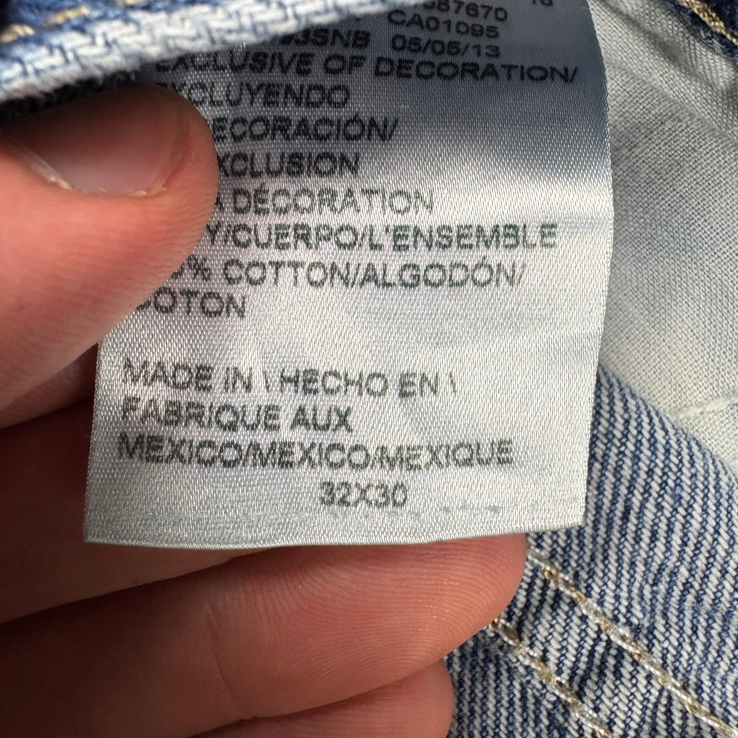 Vintage Dickies Blue Double Knee Workwear Carpenter Baggy Jeans - 32