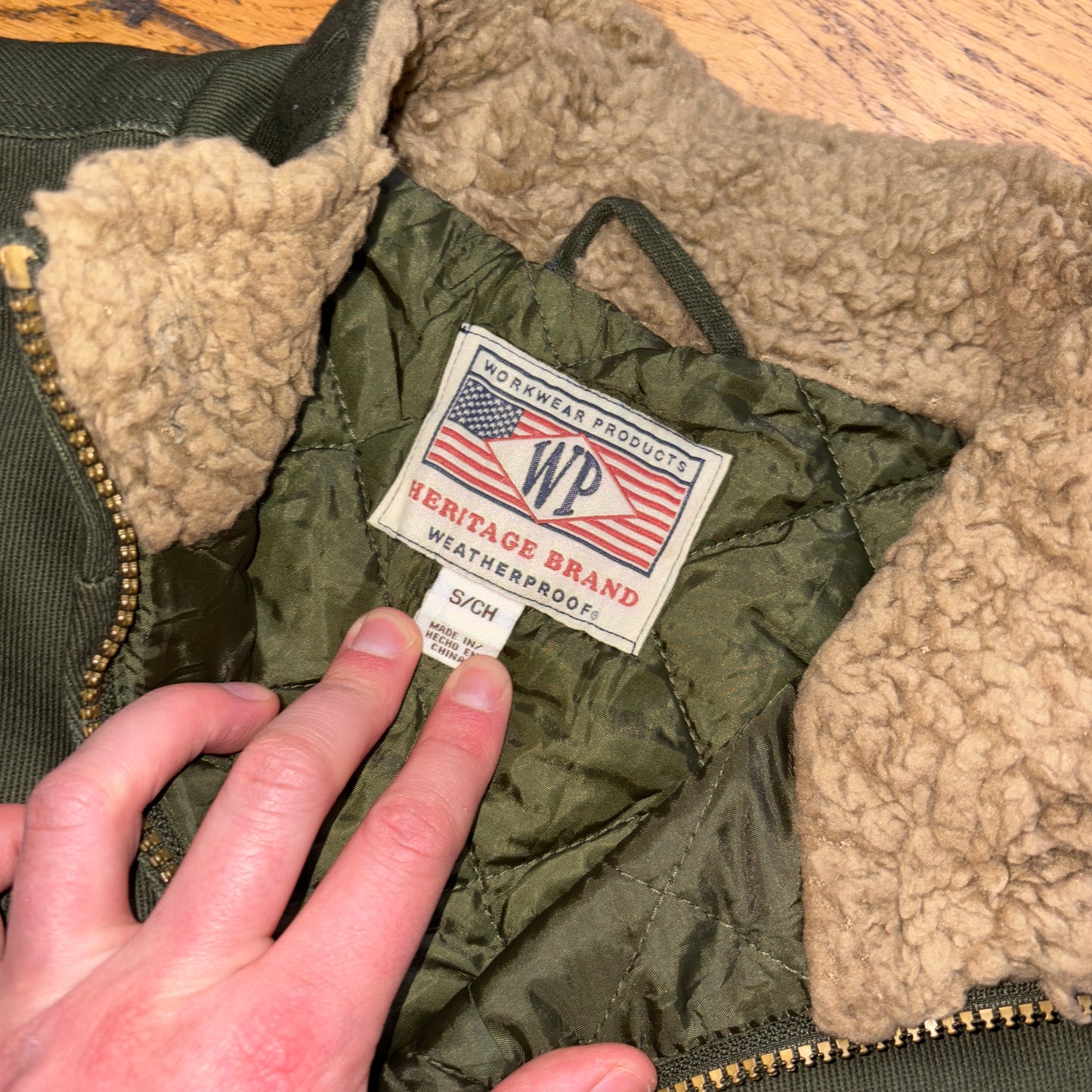 Vintage Green Workwear Carhartt Style Gilet Vest - S