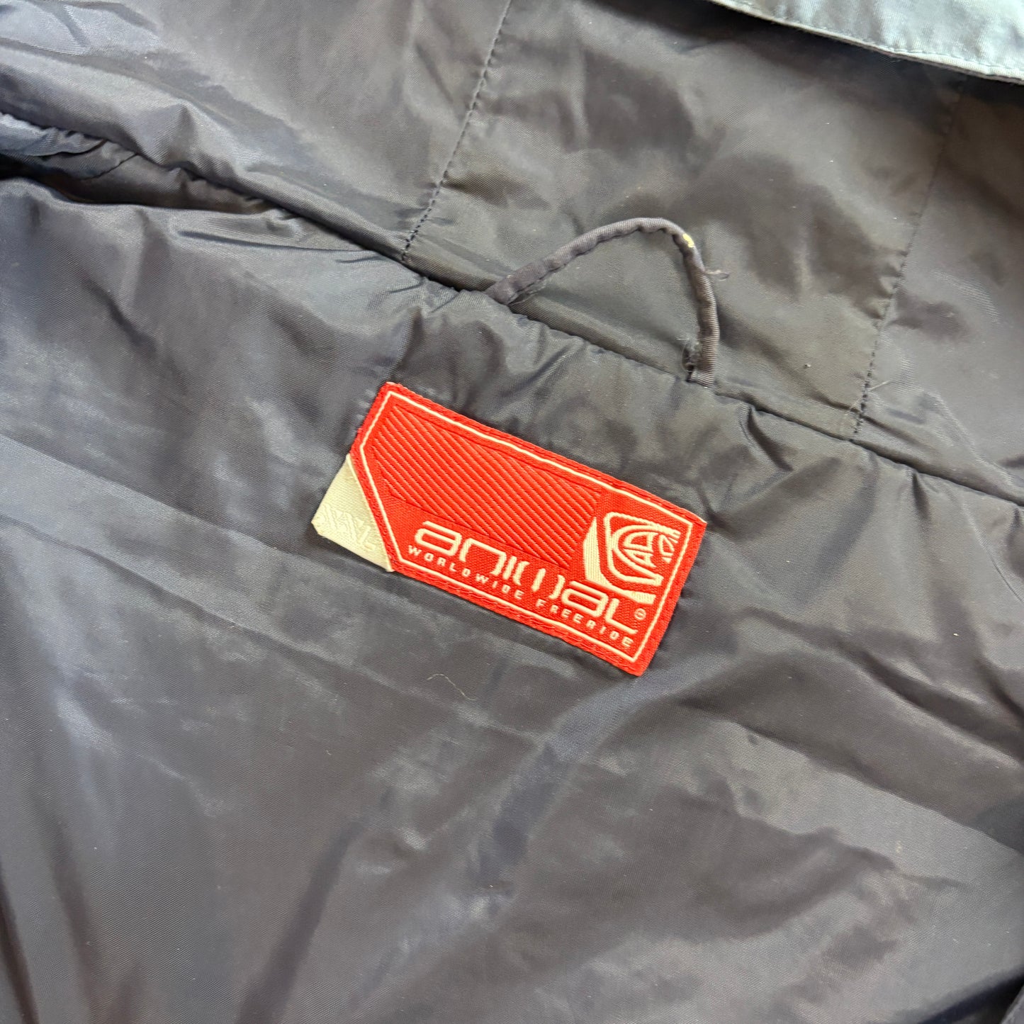 Vintage Animal Surfwear Navy Puffer Jacket Coat - 2XL