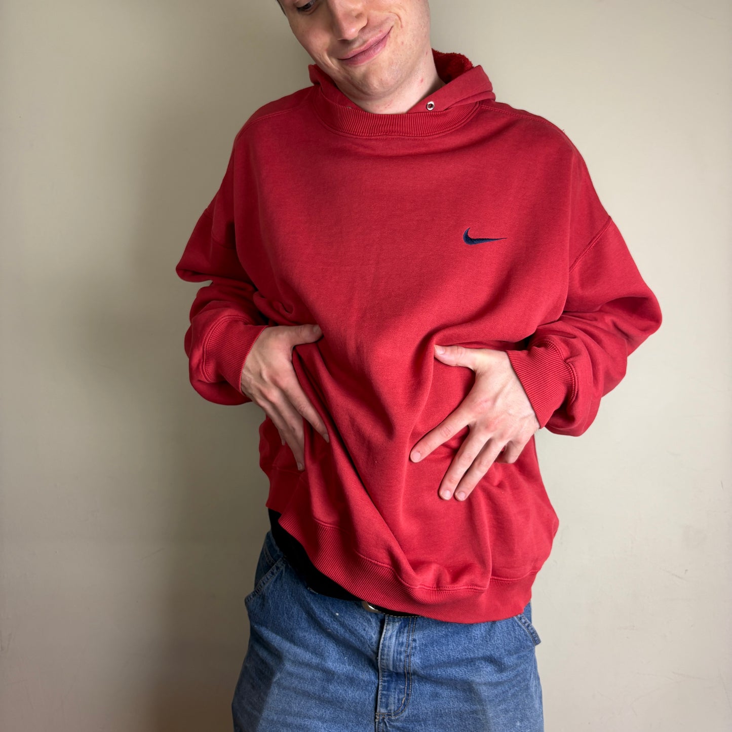 Vintage Nike Swoosh 90s After Hood Sweatshirt Hoodie - 2XL