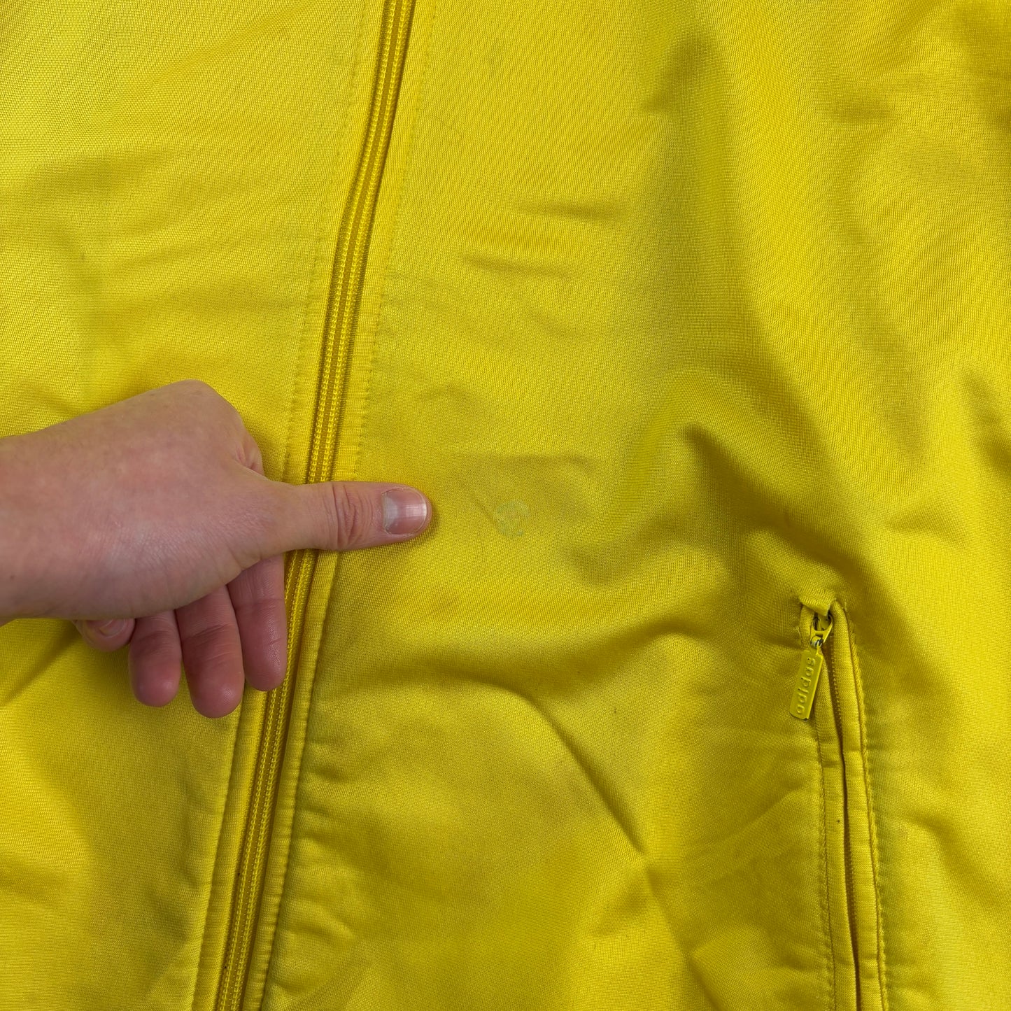 Vintage 90s Adidas Yellow Tracksuit Track Shell Windbreaker Jacket - L