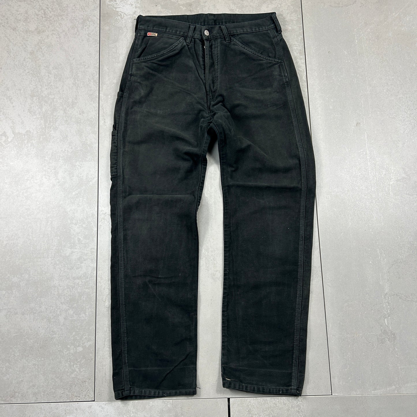 Vintage Diesel Black Carpenter Straight Jeans - 30