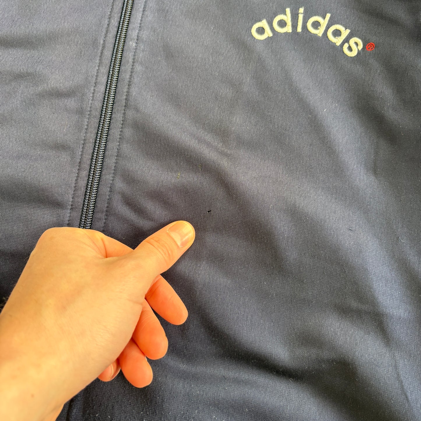 Vintage 90s Adidas Navy Tracksuit Track Shell Windbreaker Jacket - L