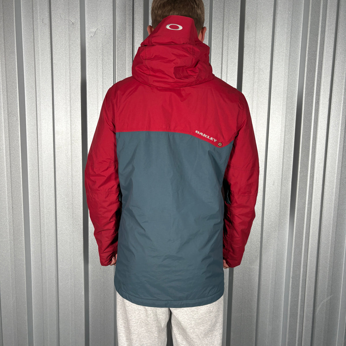 Oakley Red Grey Ski Snow Thinsulate Technical Jacket Coat - S