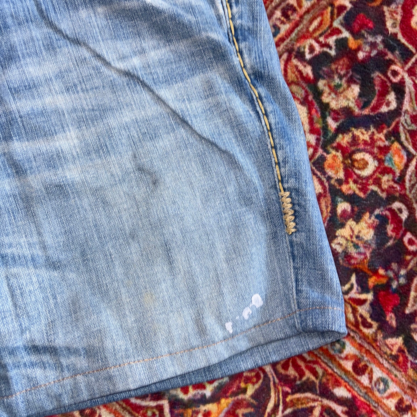 Vintage True Religion Blue Embroidered Y2K Shorts Jorts - 38