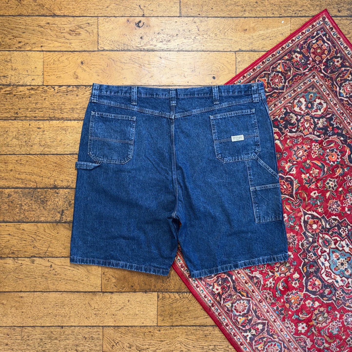 Vintage Wrangler Blue Denim Carpenter Baggy Shorts - 48