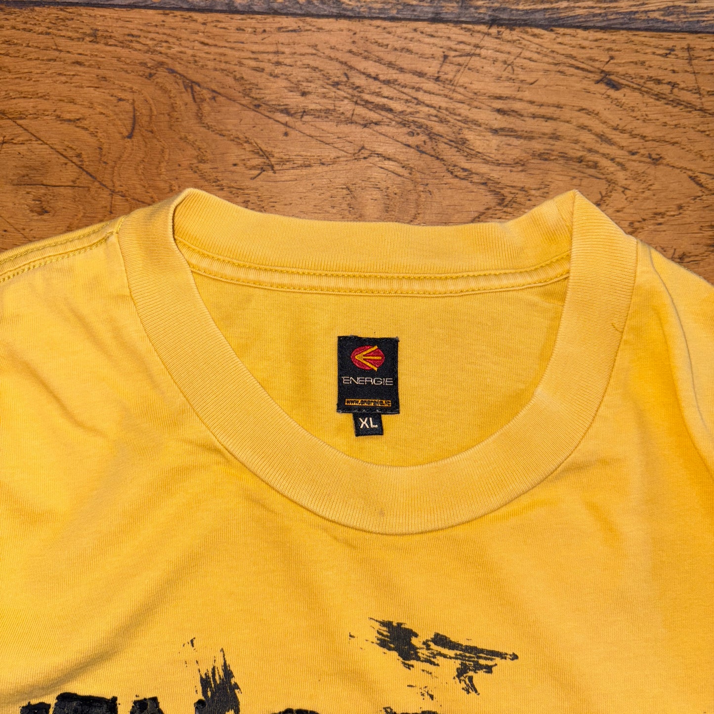 Vintage Energie Yellow Long Sleeve Skate Graphic T-Shirt - S