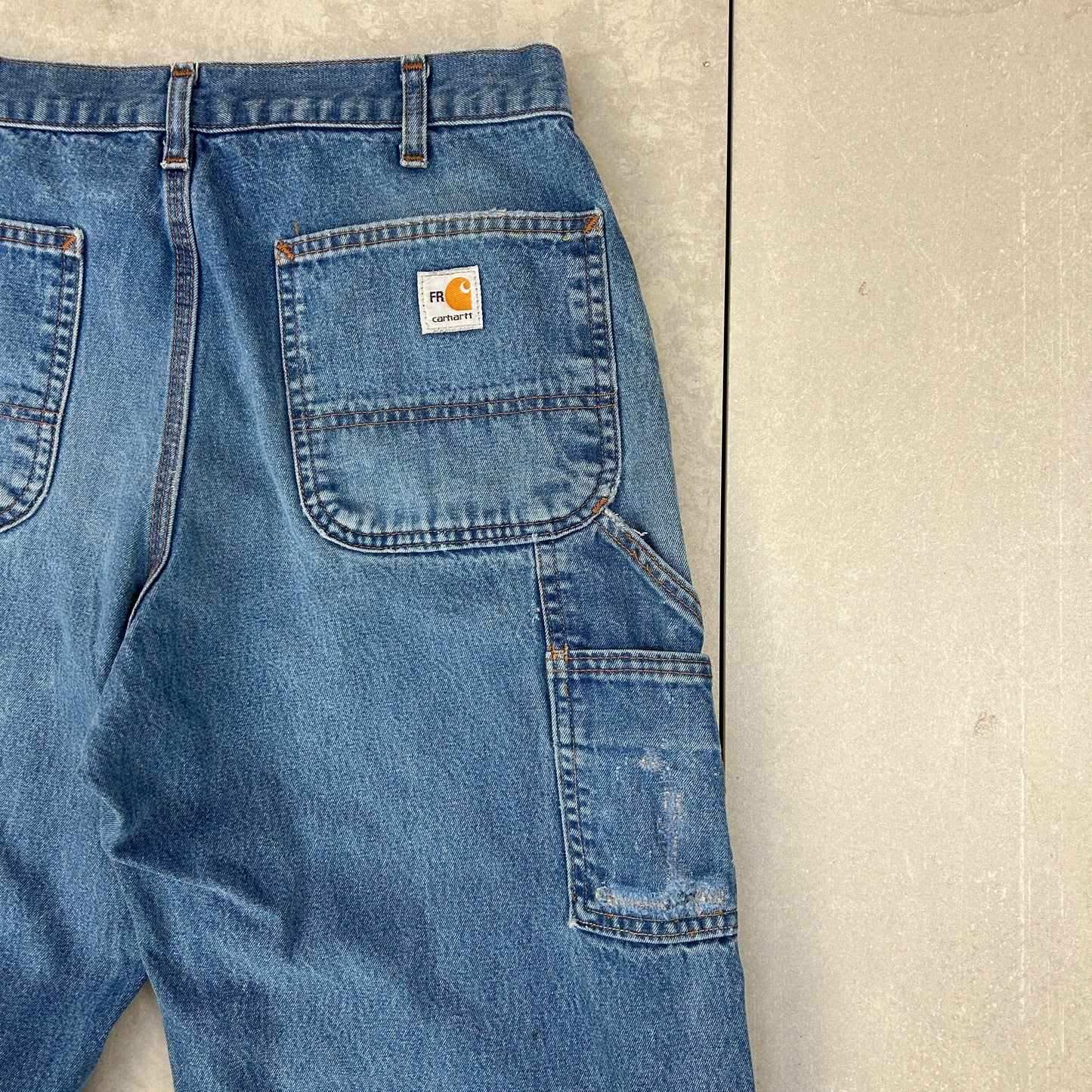 Vintage Carhartt Blue Workwear Carpenter Baggy Jeans - 34