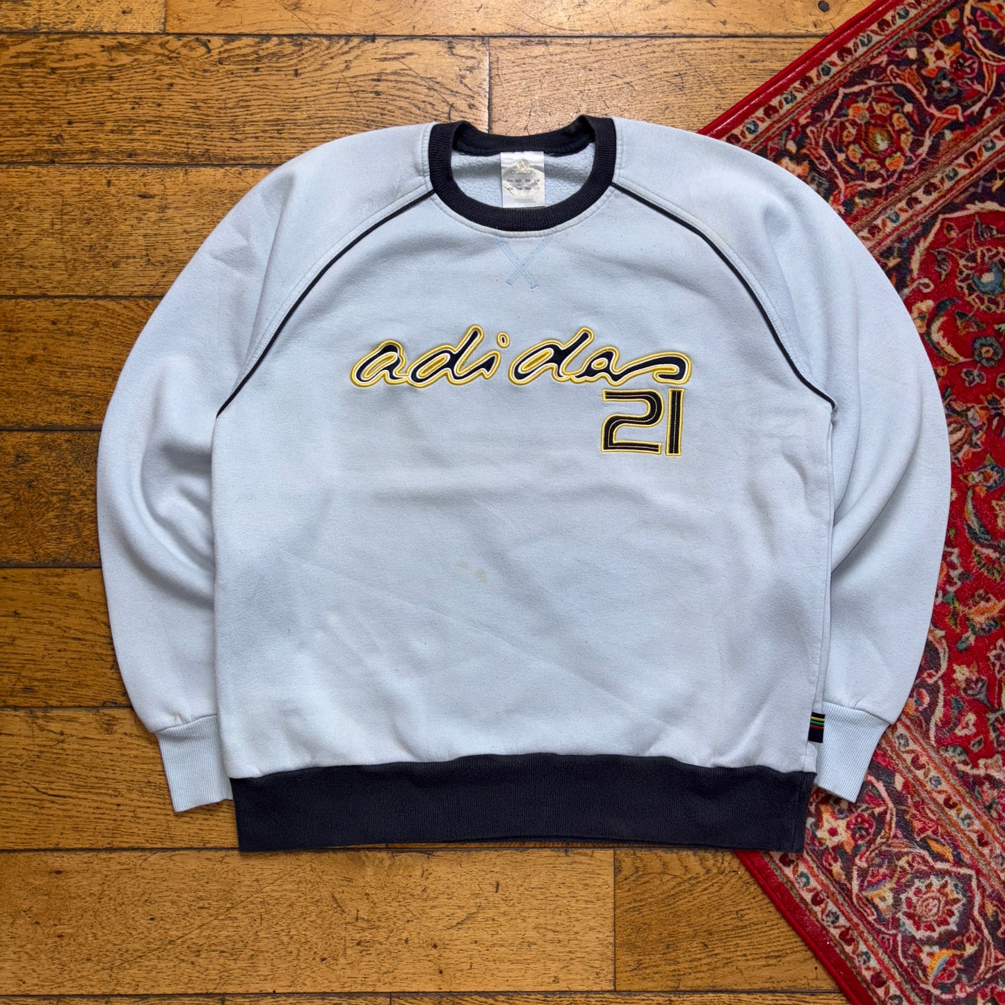 Vintage Adidas Blue Embroidered Sweatshirt - M