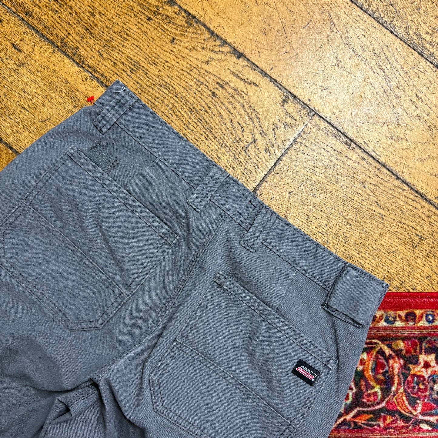 Vintage Dickies Workwear Carpenter Grey Baggy Shorts - 30