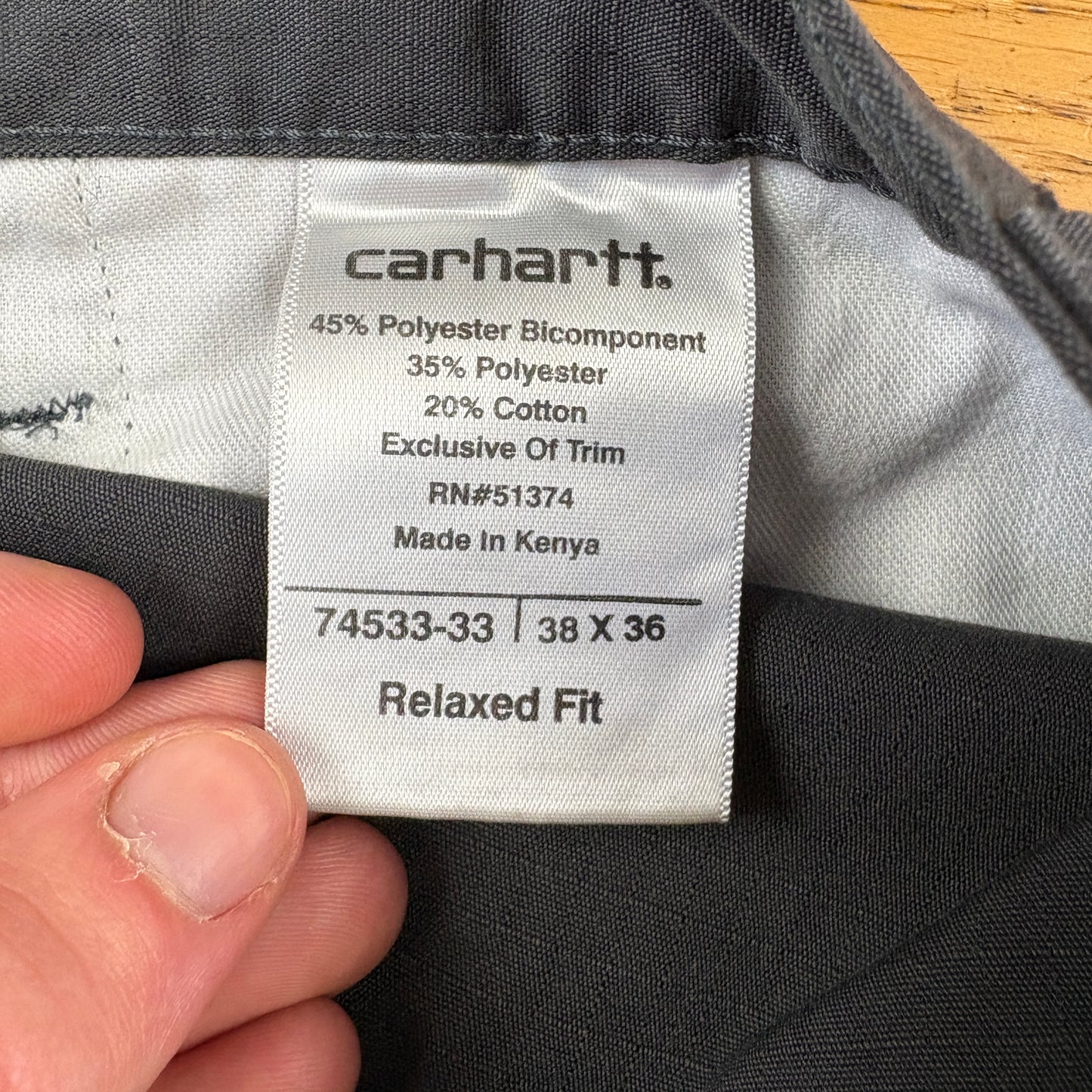Vintage Carhartt Grey Workwear Chino Trousers - 38