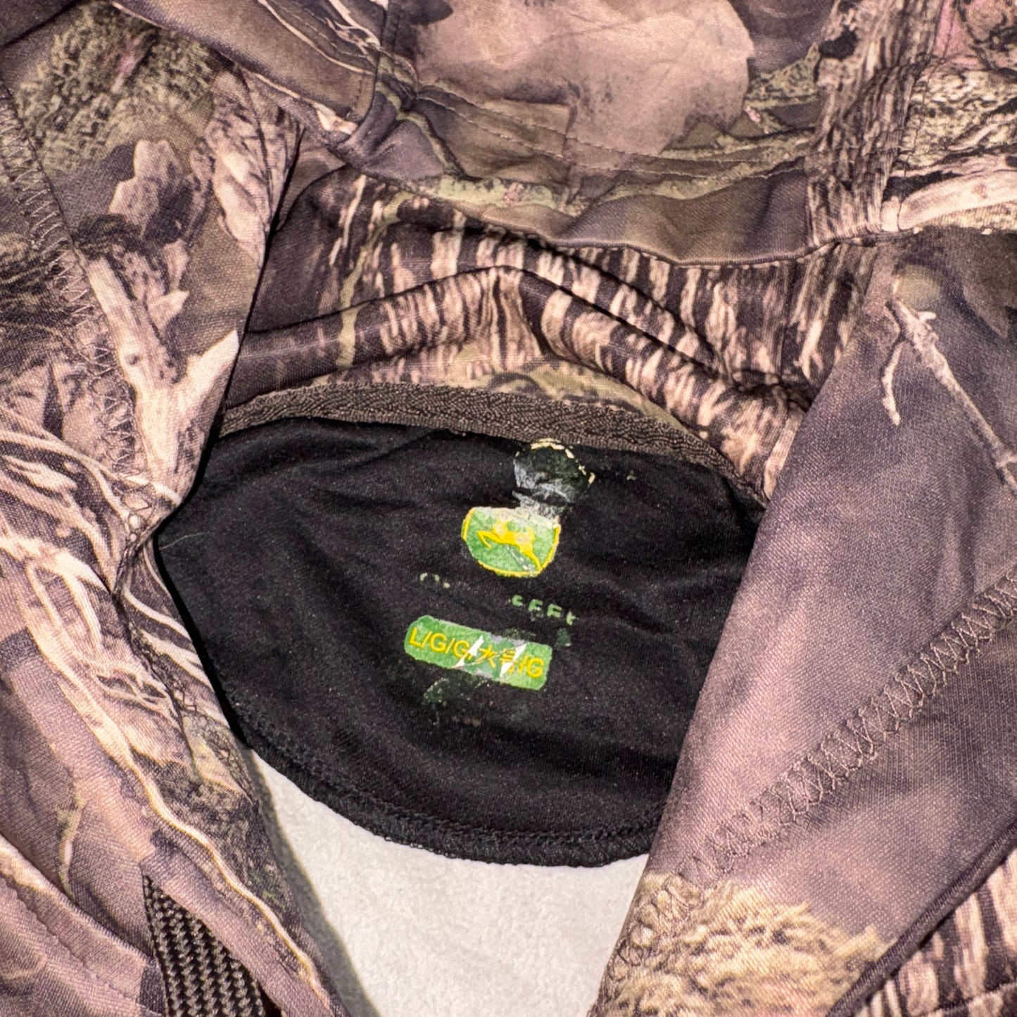 Vintage Realtree John Deere Camo Green Hoodie Sweatshirt - L