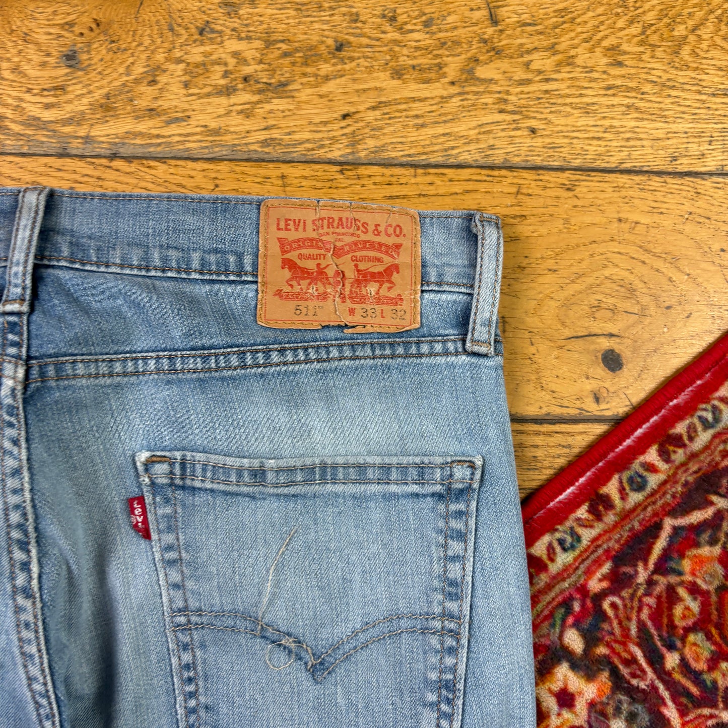 Vintage Levis 511 Slim Blue Denim Jeans - 33