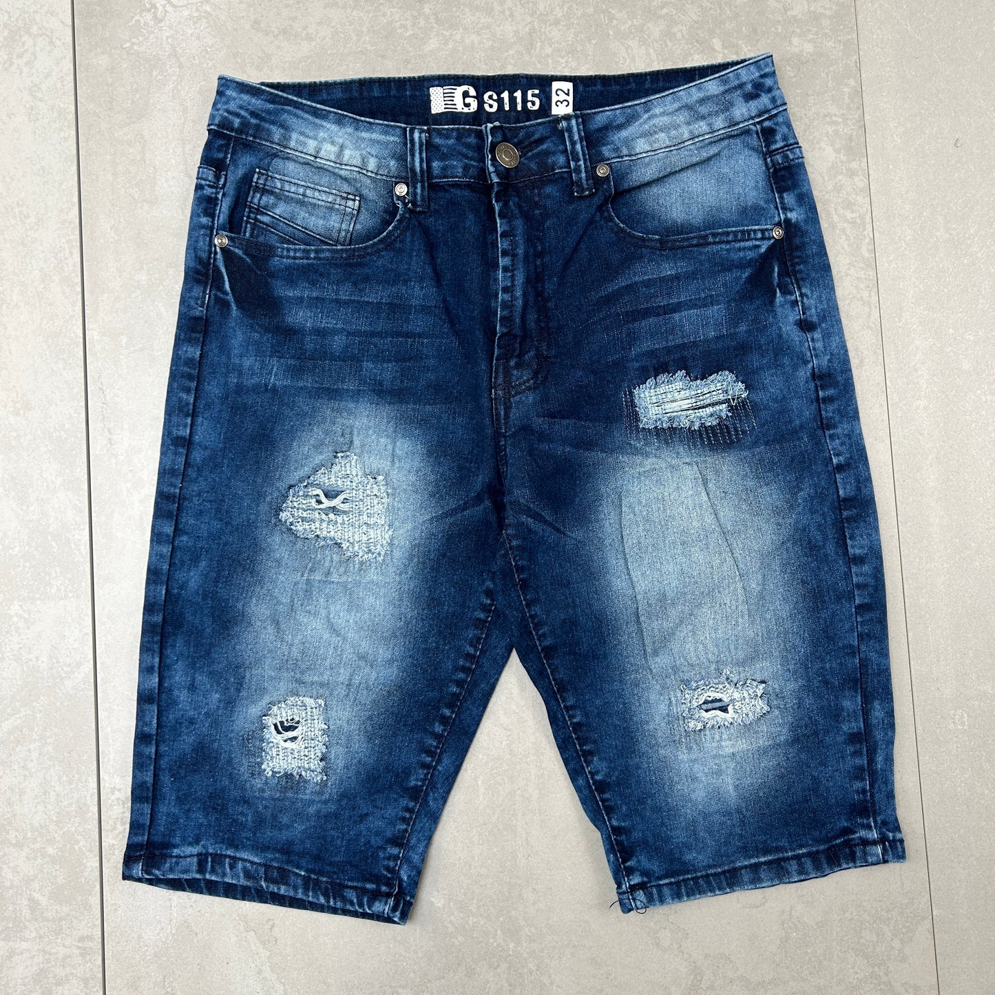 Vintage GS115 Hip Hop Blue Shorts Jorts - 35
