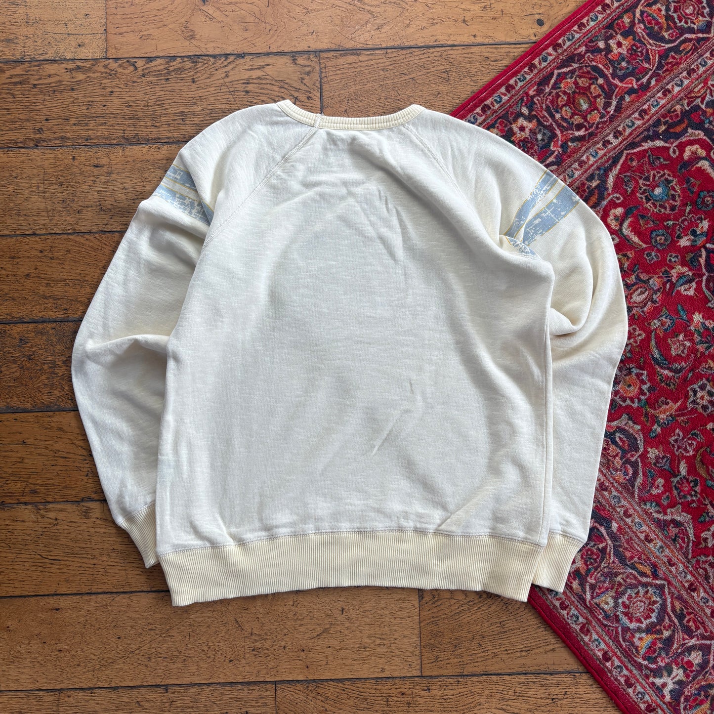 Vintage 90s Graphic Cream Surfwear Sweatshirt - M