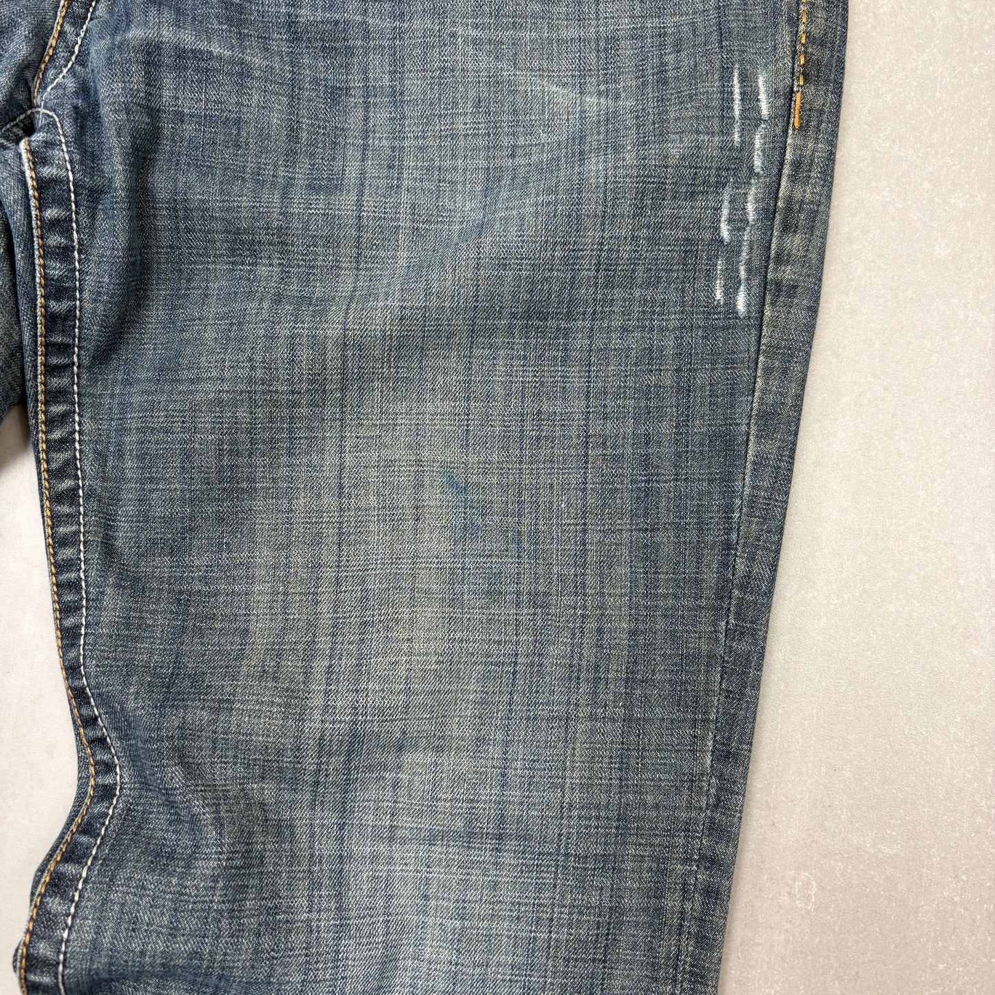 Vintage Monarchy Embroidered Hip Hop Blue Baggy Jeans - 40