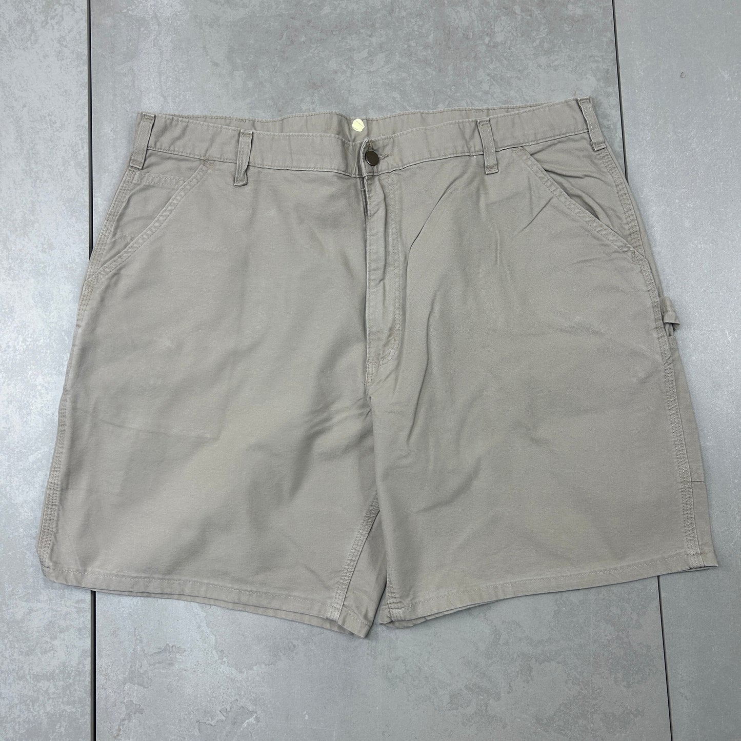 Vintage Carhartt Workwear Baggy Cream Carpenter Shorts - 42