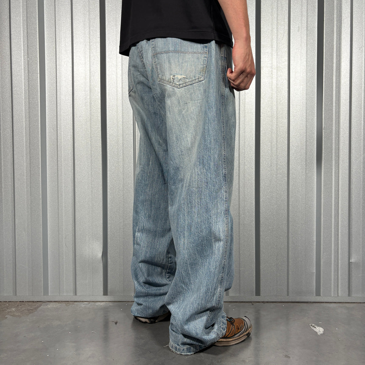 Pelle Pelle Blue Baggy Y2K Hip Hop Jeans - 38R