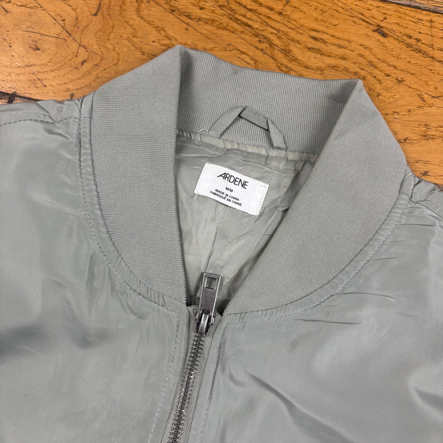 Vintage Grey MA-1 Bomber Jacket - M