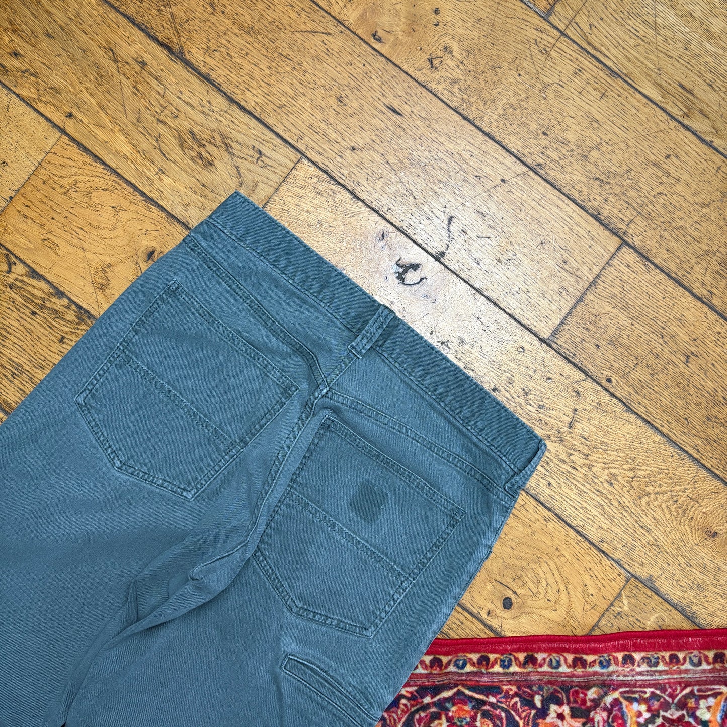 Vintage Carhartt Green Workwear Carpenter Straight Trousers - 31S