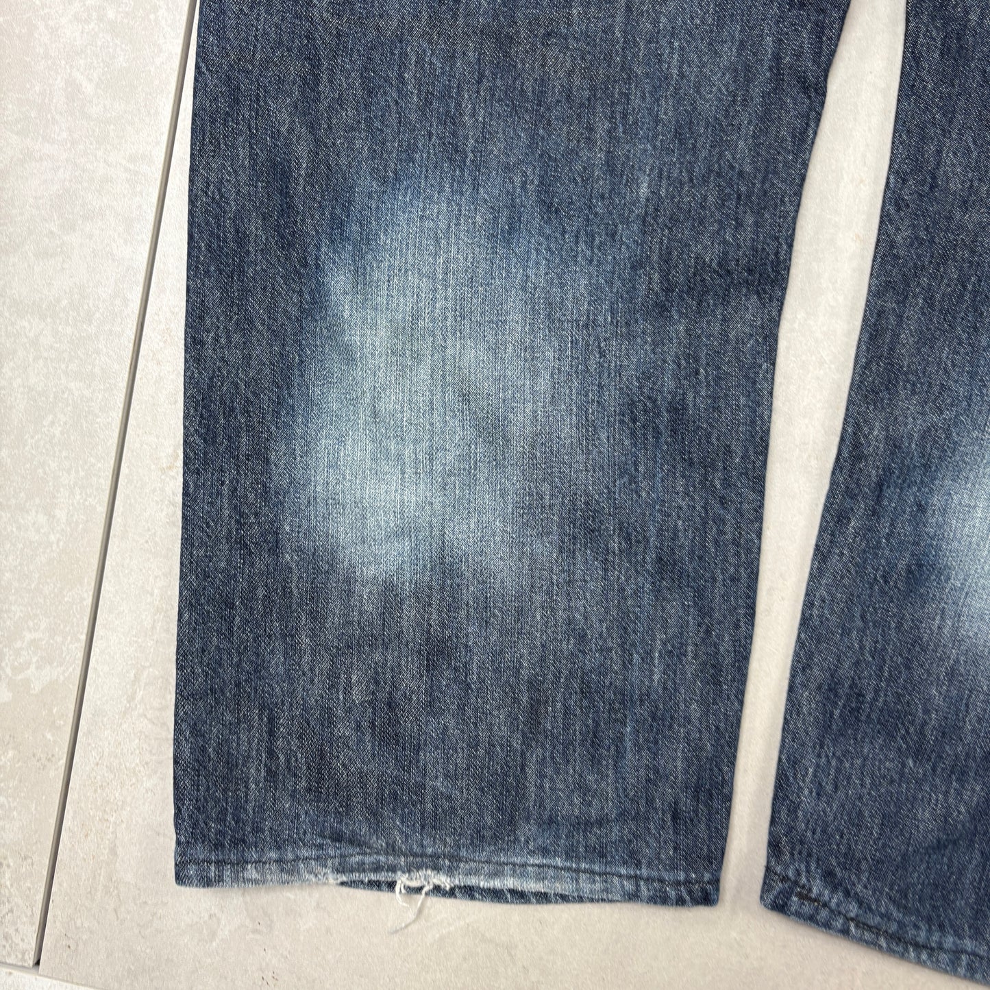 Vintage Embroidered Hip Hop Blue Baggy Jeans - 40