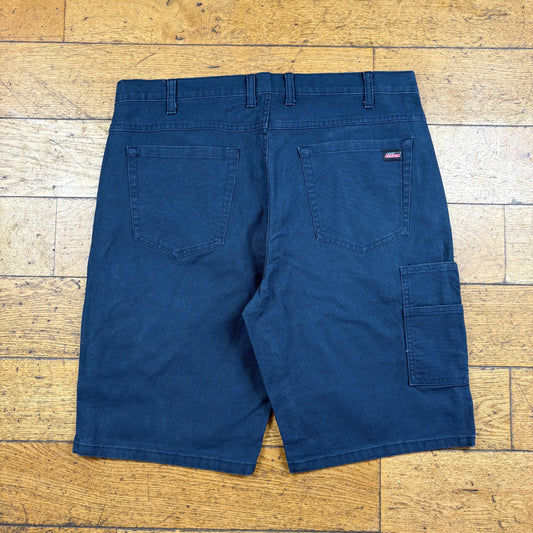 Vintage Dickies Workwear Carpenter Navy Baggy Shorts - 38