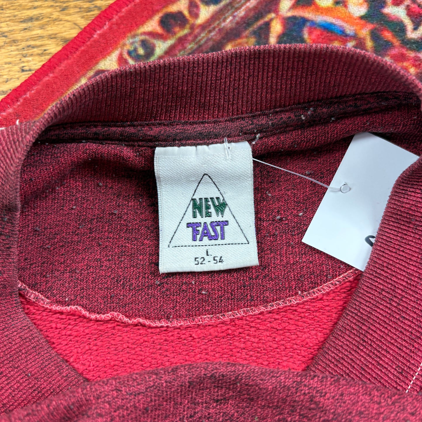 Vintage 90s Antartica Burgundy Embroidered Sweatshirt - L