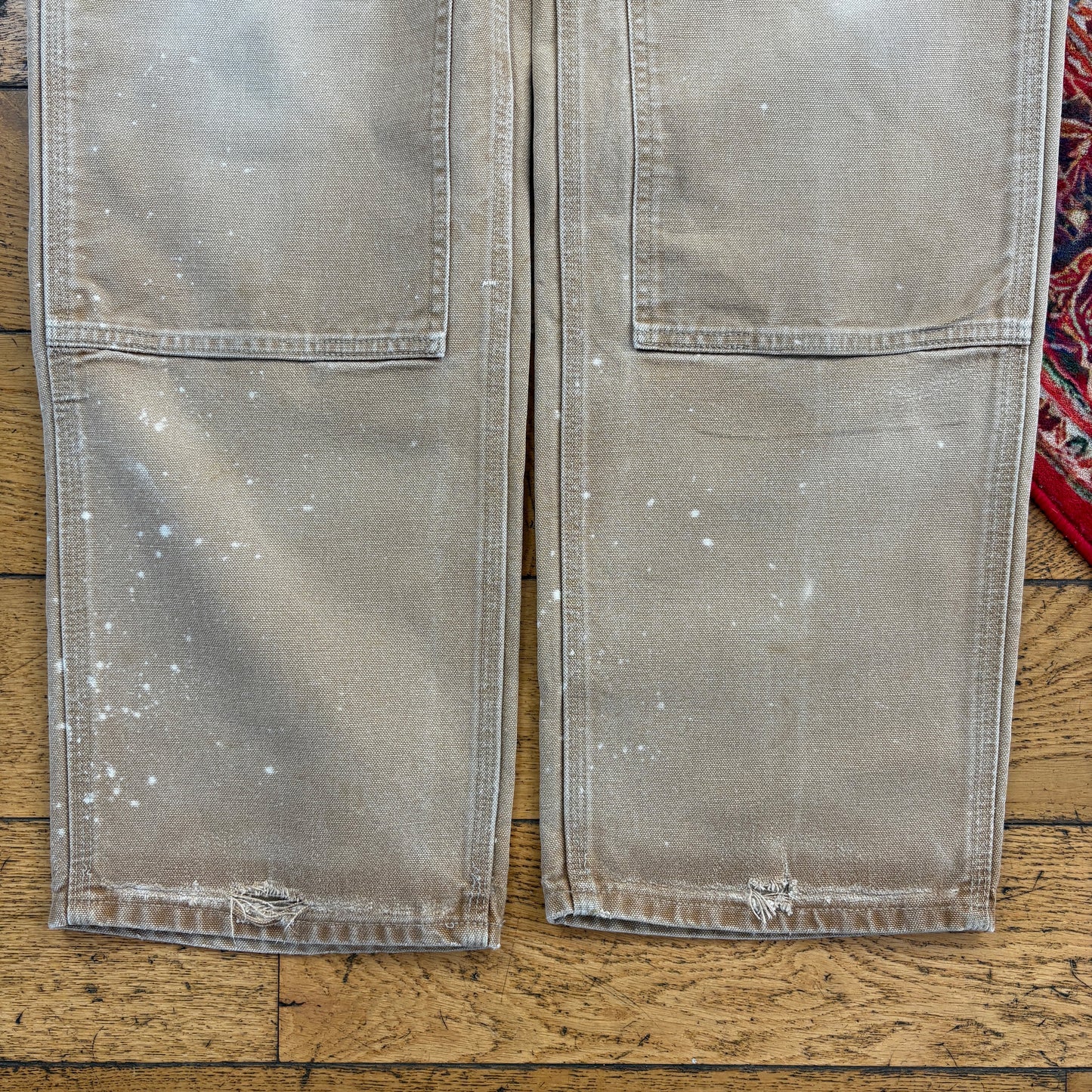 Vintage Carhartt Brown Double Knee Workwear Carpenter Baggy Trousers - 36