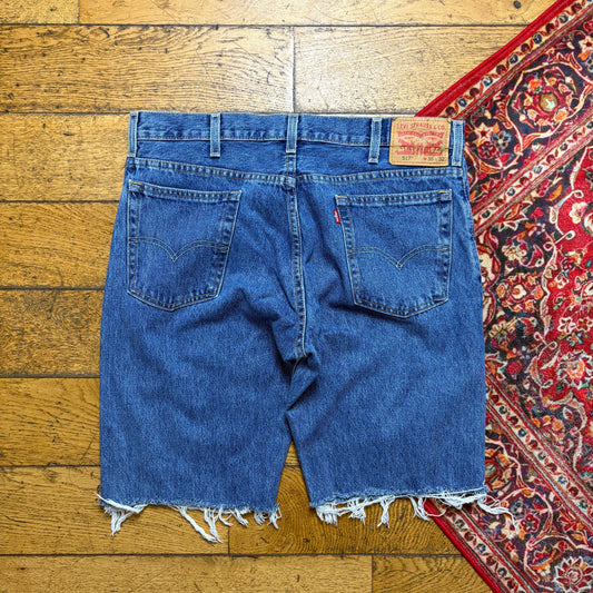 Vintage Levis 517 Blue Denim Shorts - 36