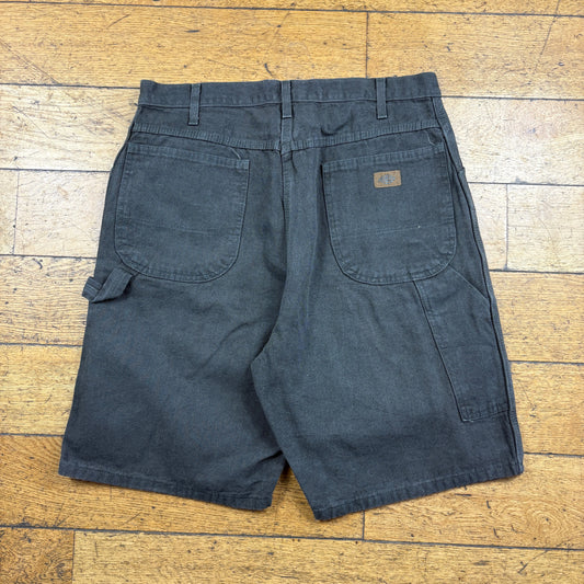 Vintage Dickies Workwear Carpenter Dark Brown Baggy Shorts - 34