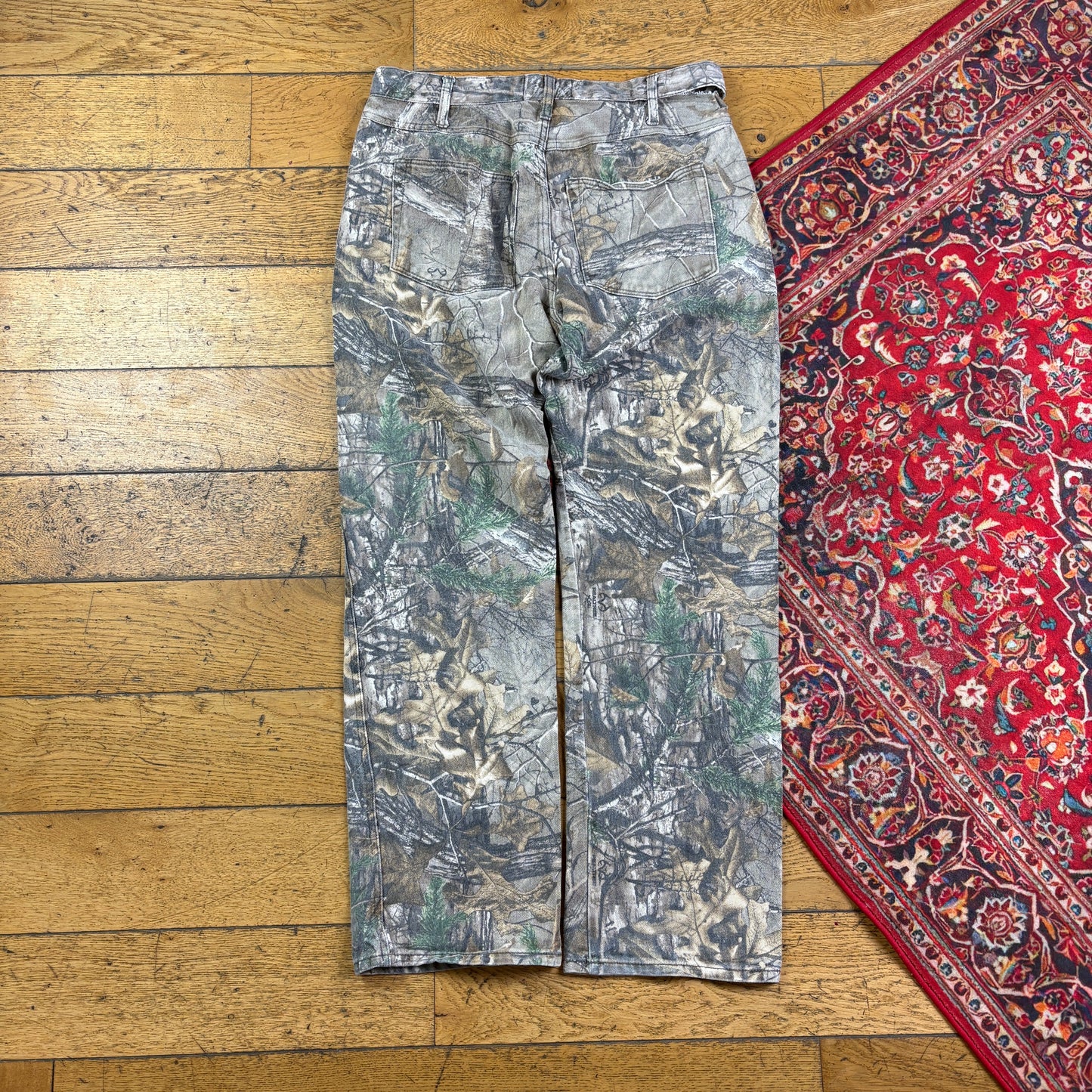 Vintage Real Tree Camo Green Hunting Workwear Trousers - 34