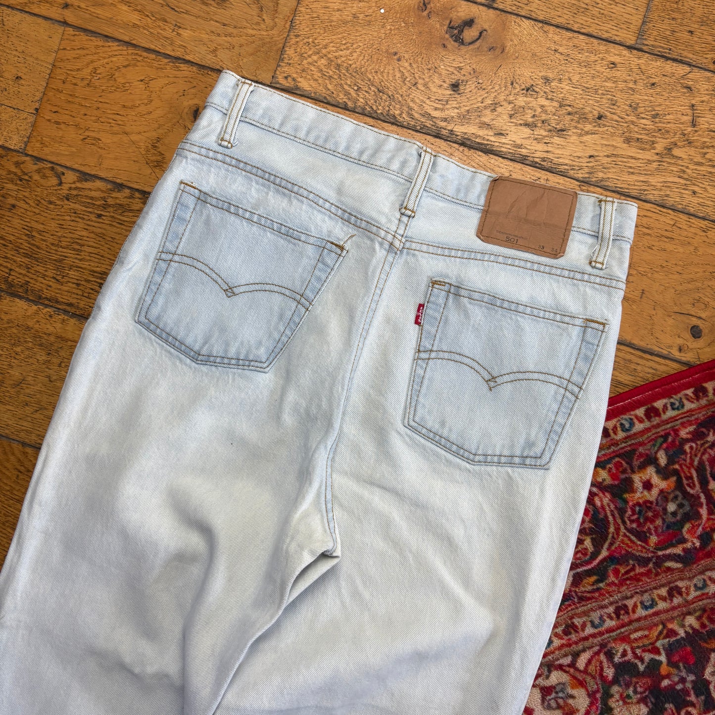 Vintage Levis 501 Straight Blue Denim Jeans - 30S
