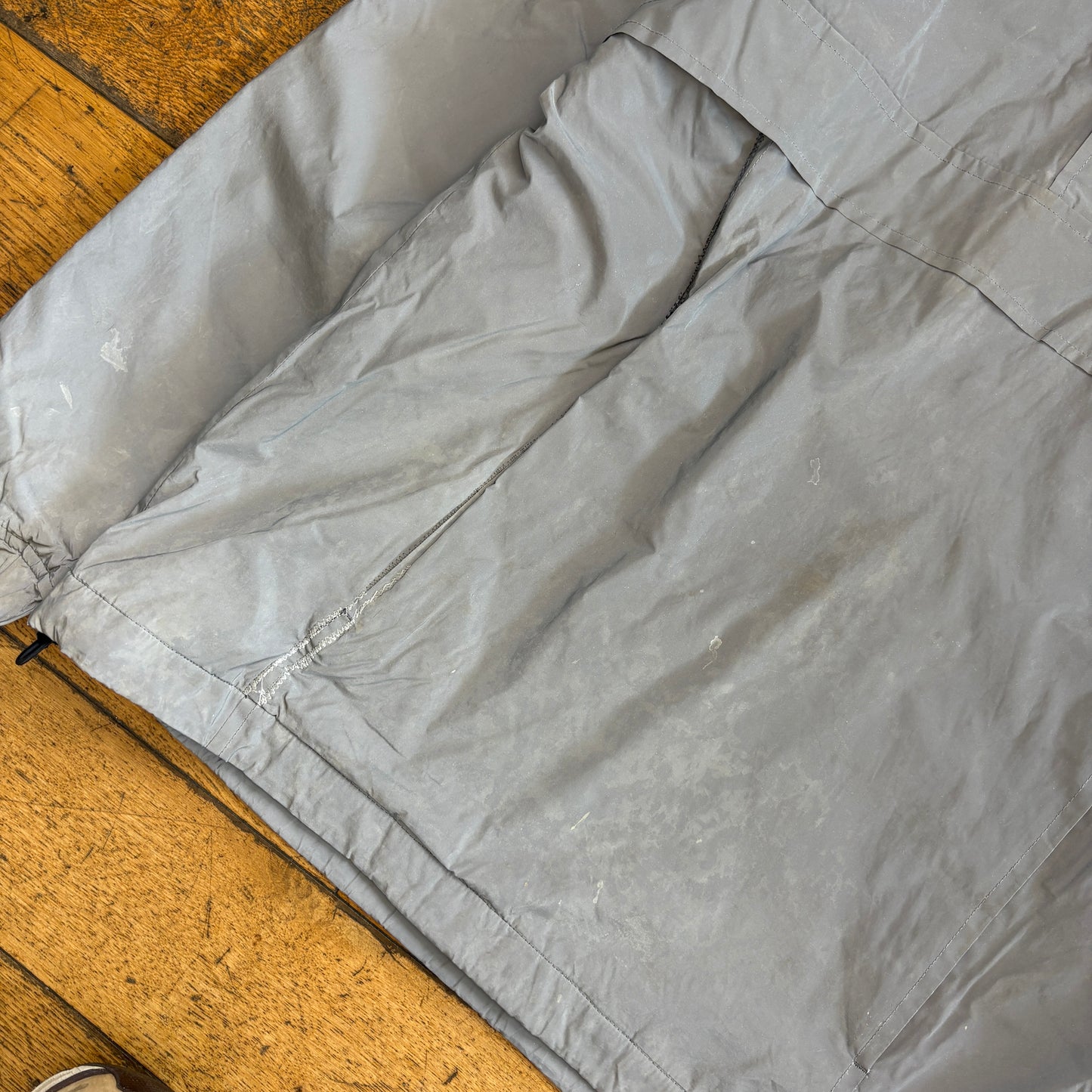 Vintage Carhartt WIP 3M Reflective Grey Parka Coat Jacket - S