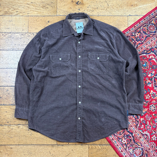 Vintage Nautica Brown Corduroy Shirt - XL