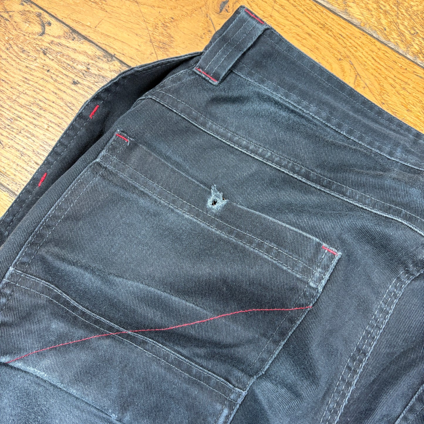 Vintage Dickies Faded Black Workwear Carpenter Baggy Trousers - 34