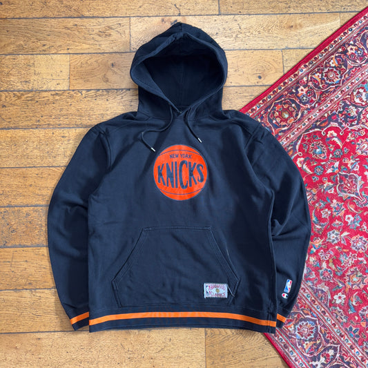 Vintage New York Knicks NBA Black Hoodie Embroidered Sweatshirt - L