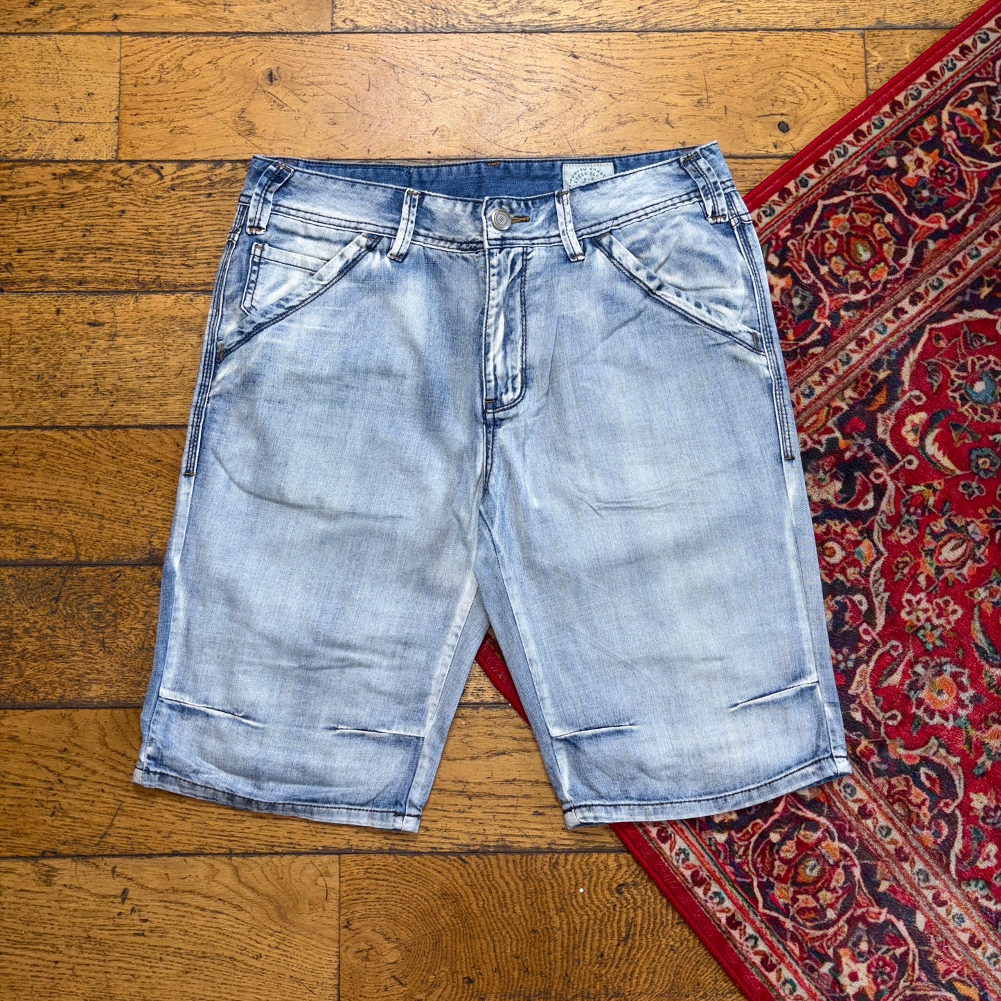 Vintage Blue Denim Shorts - 34