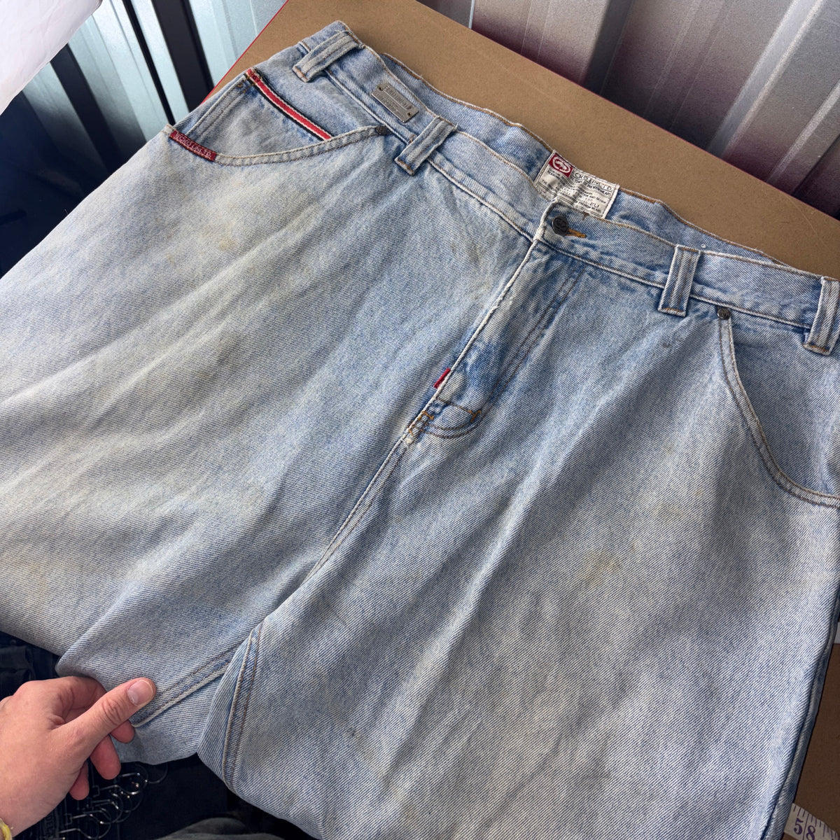 Ecko Unltd Blue Embroidered Japanese Denim Hip Hop Y2K Baggy Jeans - 40S